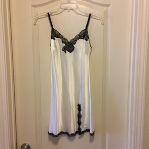 White with black lace chemises